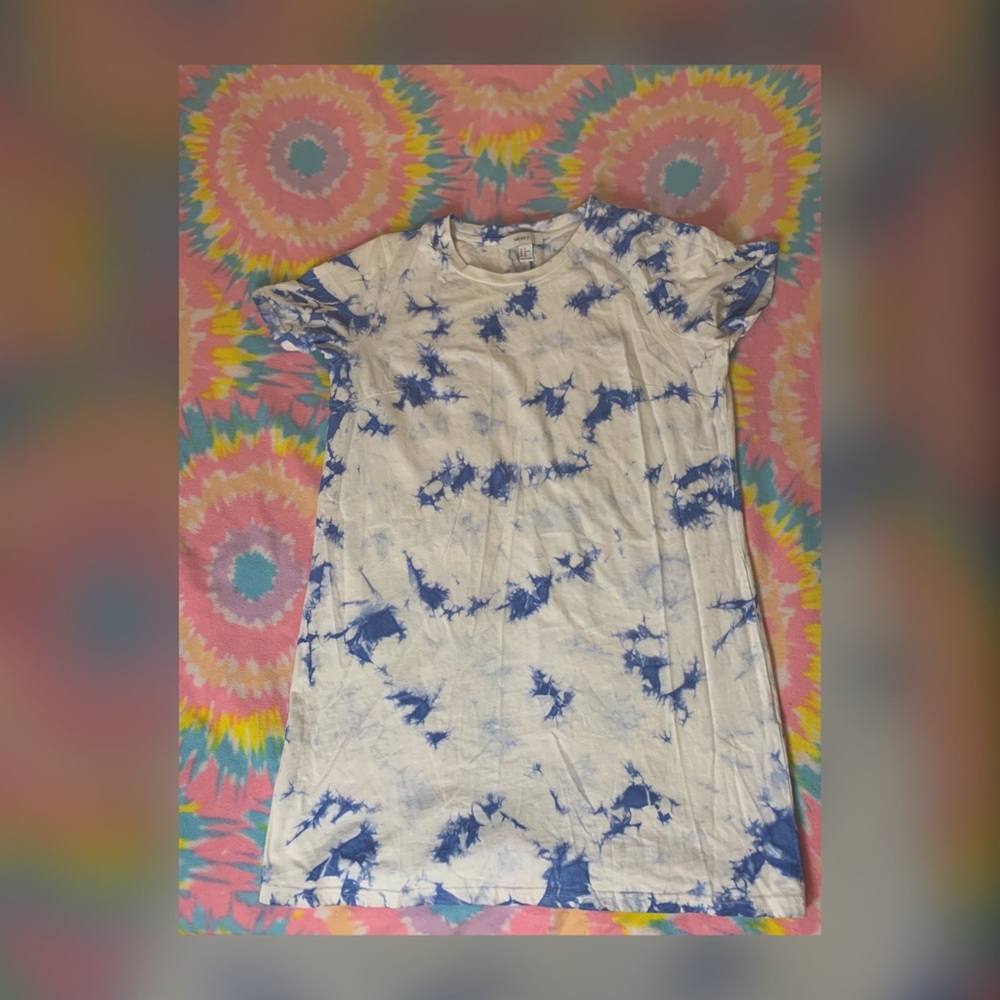 Blue Tie Dye Dress